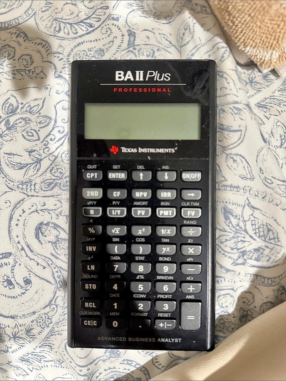 Texas Instruments BA II Plus Professional Financial Calculator Black